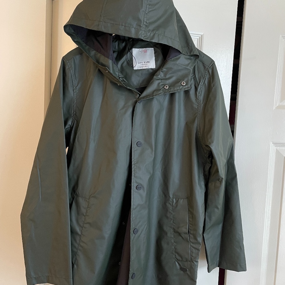 Zara Kids lightweight hooded raincoat